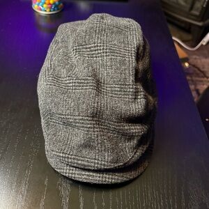 Jos. A. Bank Gray Plaid News Boy Hat S/M